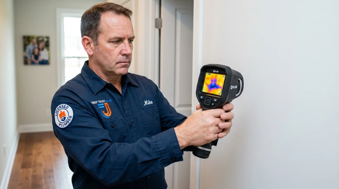 Thermal imaging leak detection by Johns Plumbing LLC in Mount Sinai